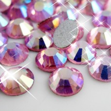 Klijais klijuojami kristalai „Light Rose AB“ SS20